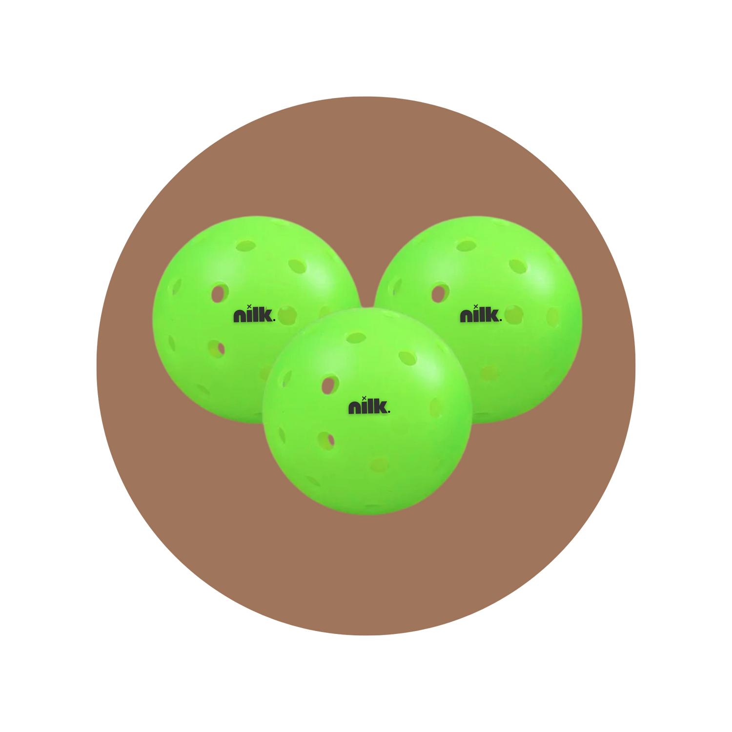 Green Outdoor 3-Pack | NILK Competition Pickleball Balls