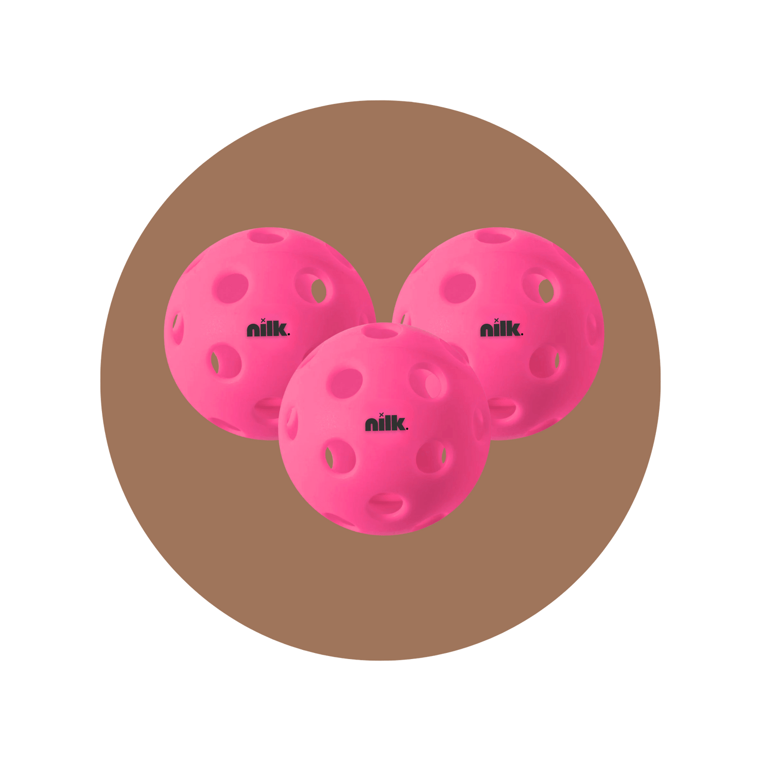 Pink Indoor 3-Pack | NILK Training Pickleball Balls