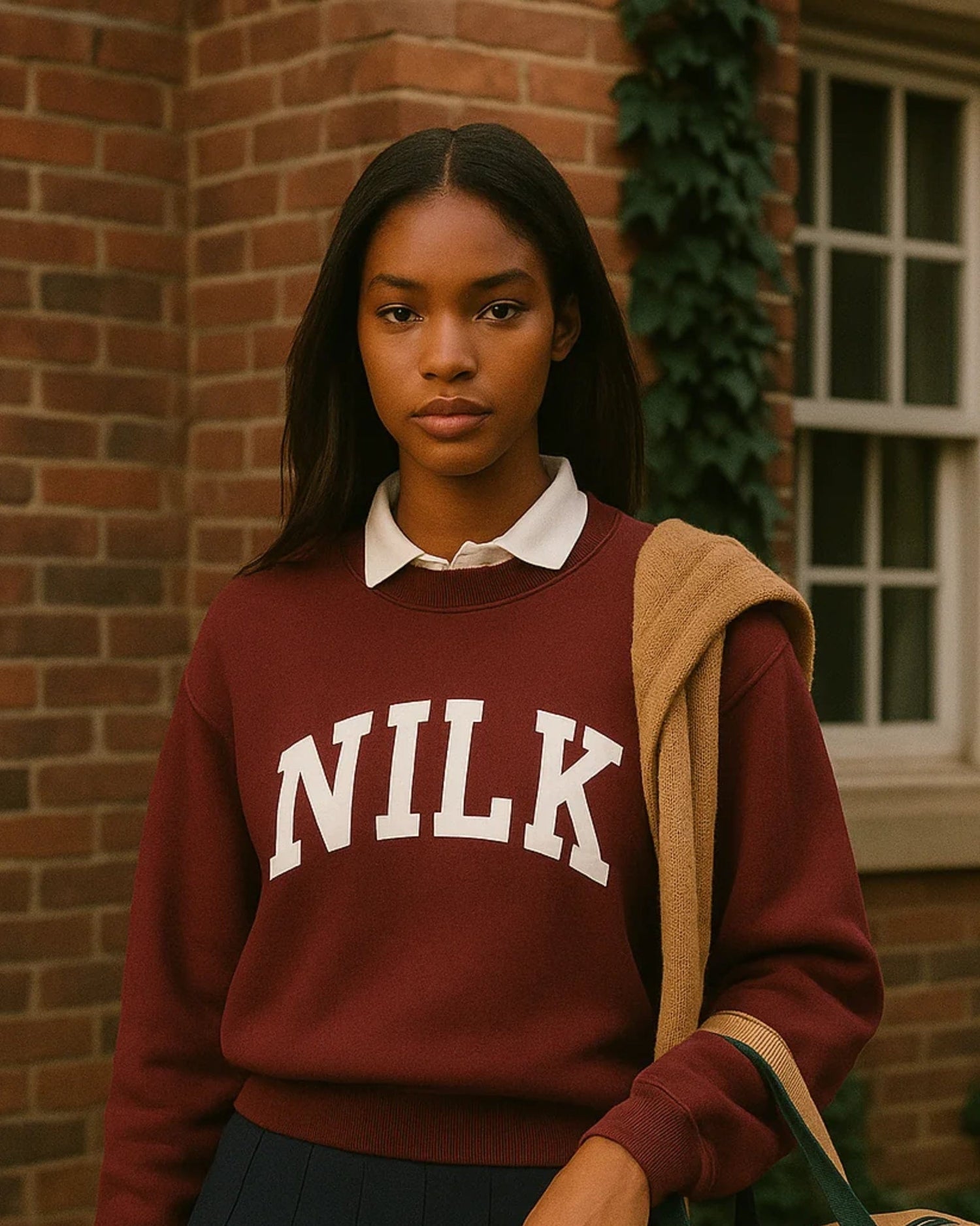 Crewneck Sweatshirt | Maroon Dream Team NILK (Solid Logo)