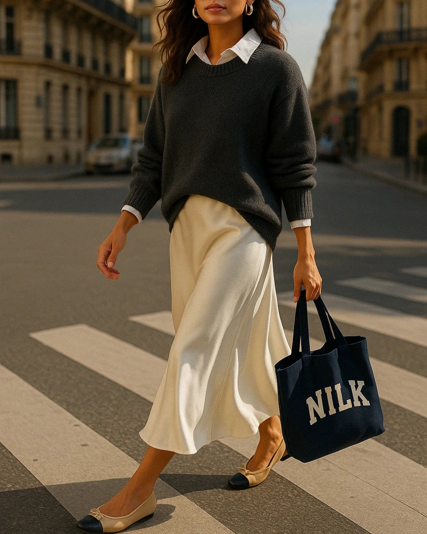 Canvas Tote Bag | Navy Dream Team NILK Tote (Small)