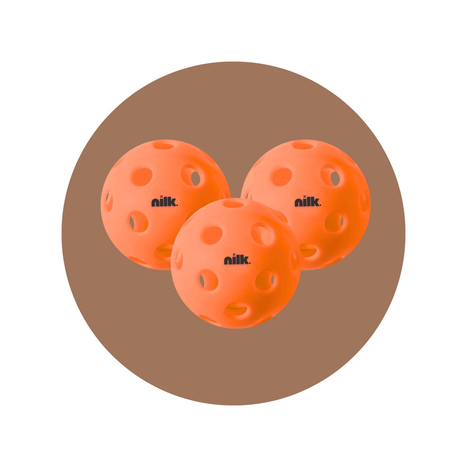 Orange Indoor 3-Pack | NILK Training Pickleball Balls