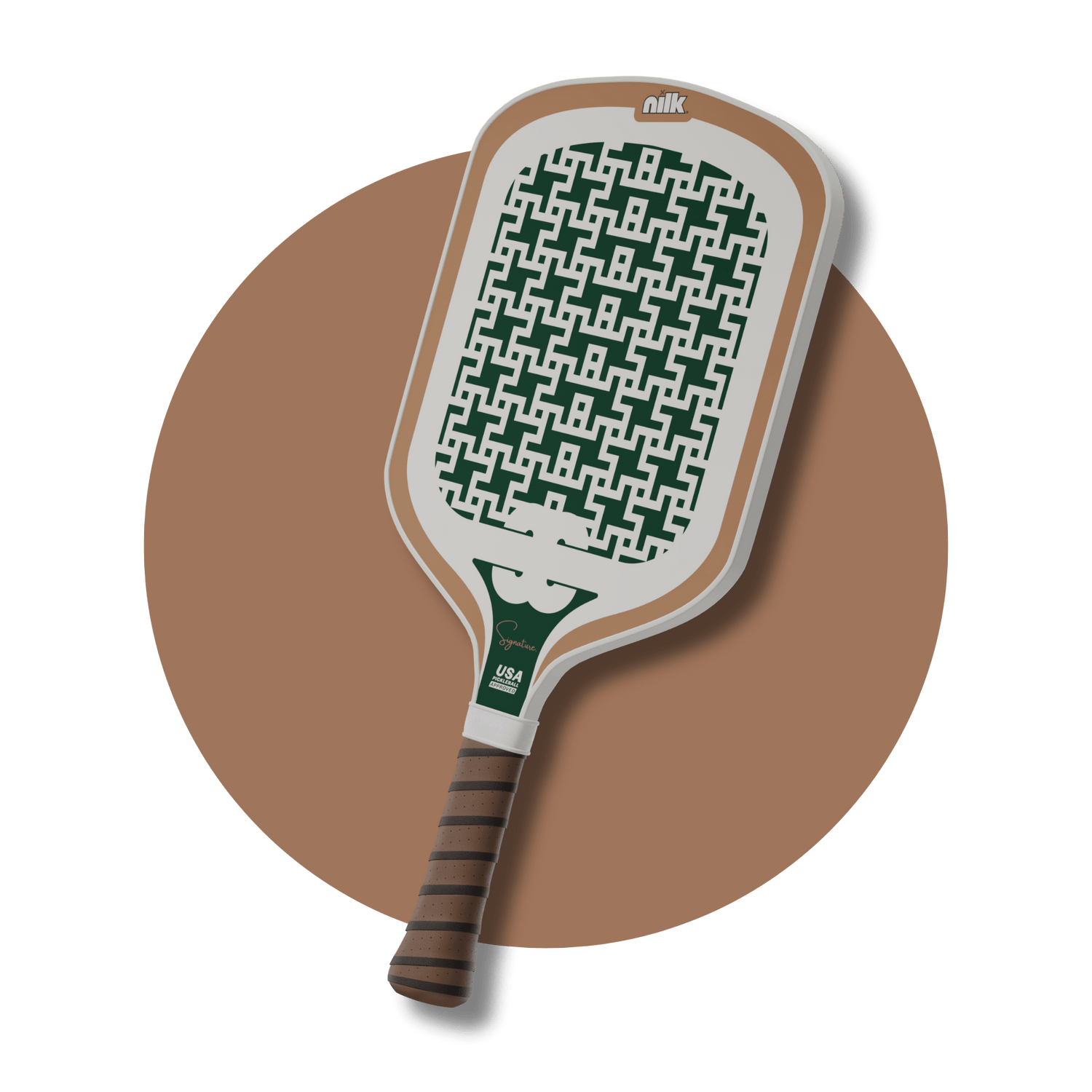Green Honeydew pickleball paddle by NILK featuring monogram design, carbon fiber surface and high-spin control — one of 2025’s best paddles.