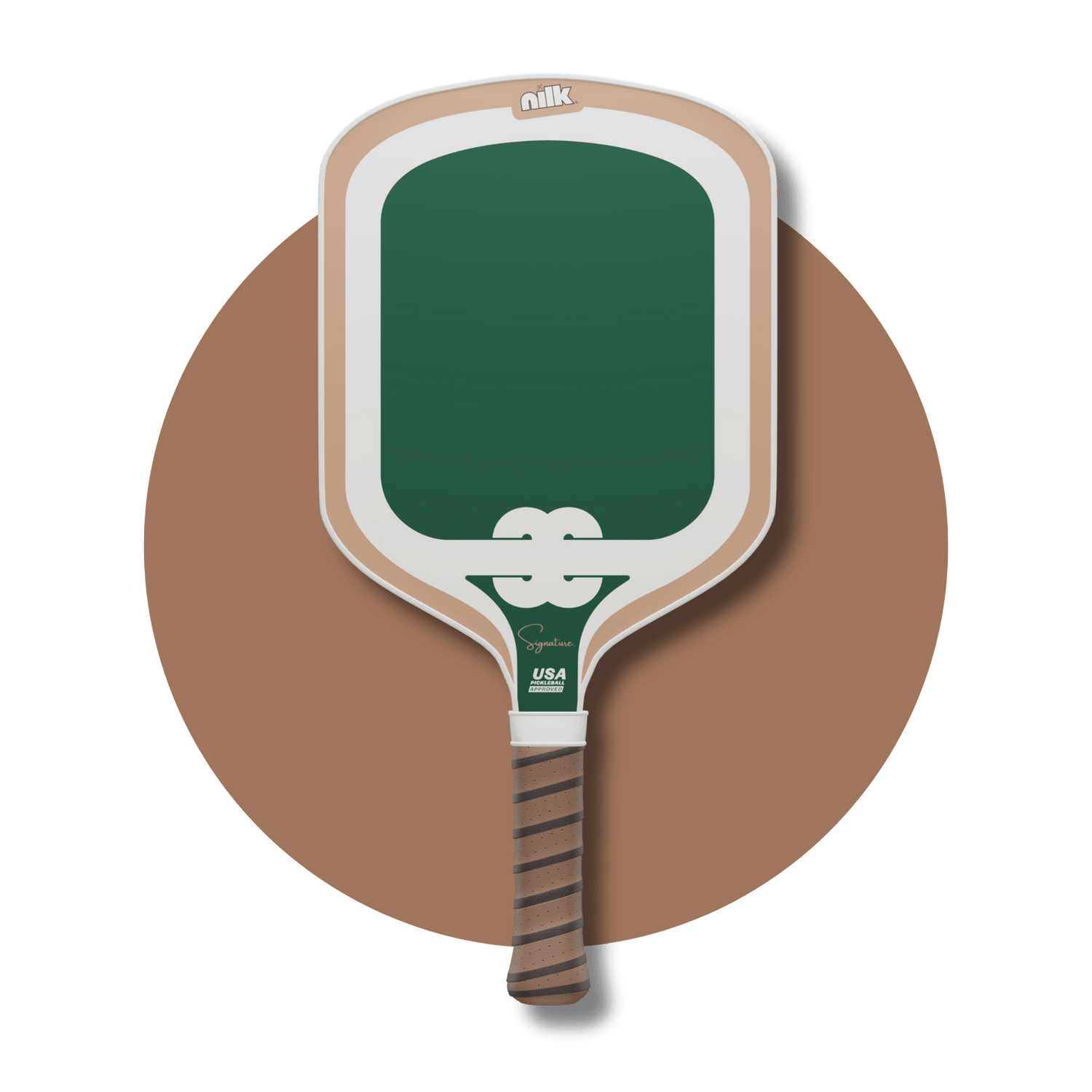 NILK Green Taro pickleball paddle – top-rated carbon fiber paddle for players who want elite performance and minimalist green style.